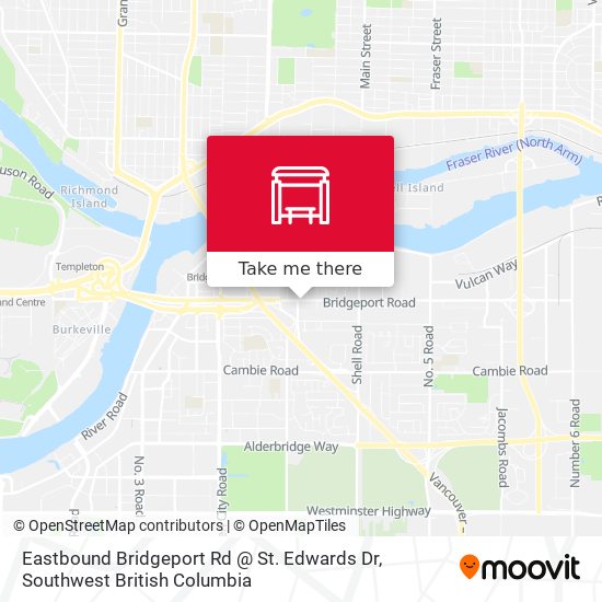 Eastbound Bridgeport Rd @ St. Edwards Dr map