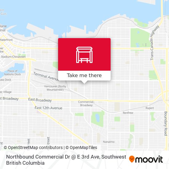 Northbound Commercial Dr @ E 3rd Ave map