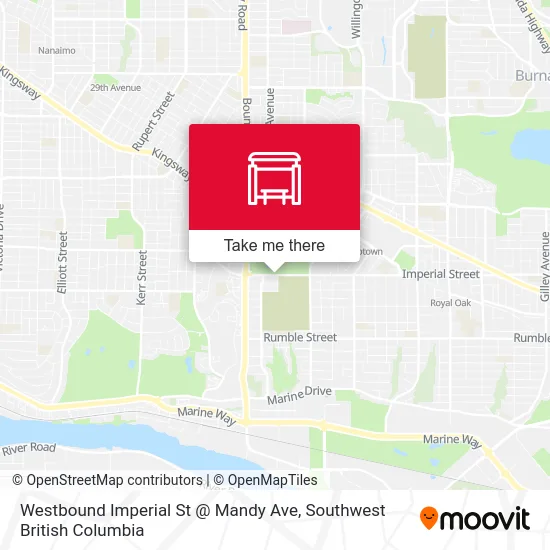 Westbound Imperial St @ Mandy Ave map