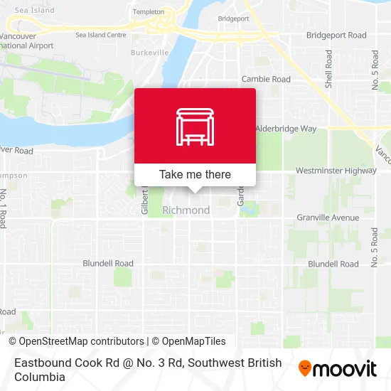 Eastbound Cook Rd @ No. 3 Rd map