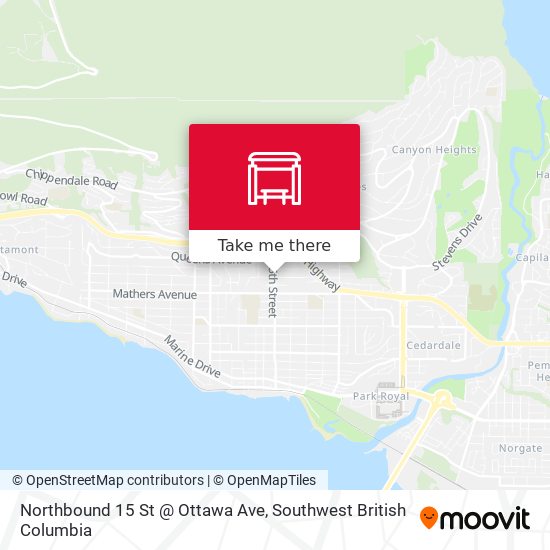 Northbound 15 St @ Ottawa Ave map