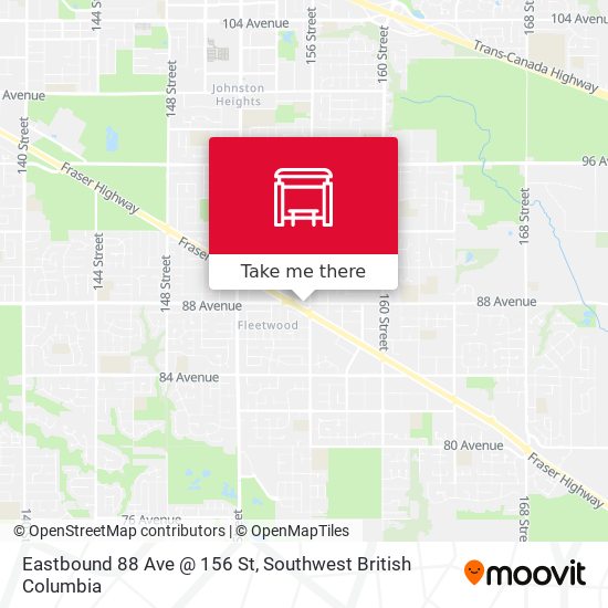 Eastbound 88 Ave @ 156 St map