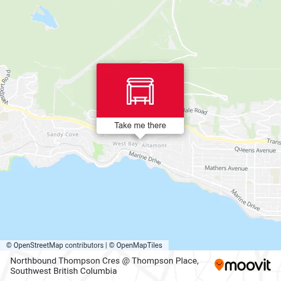Northbound Thompson Cres @ Thompson Place map