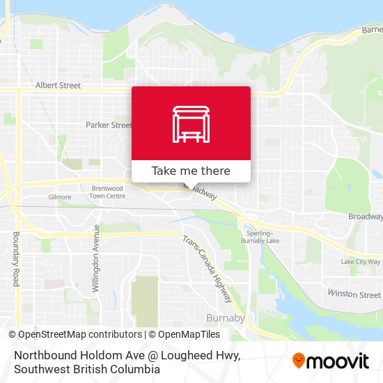 Northbound Holdom Ave @ Lougheed Hwy map