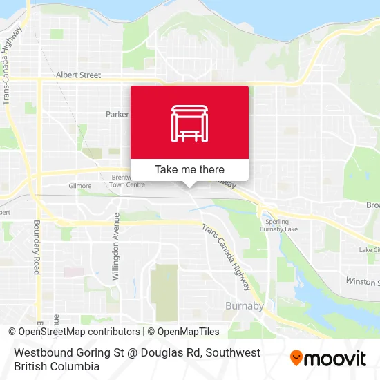 Westbound Goring St @ Douglas Rd map
