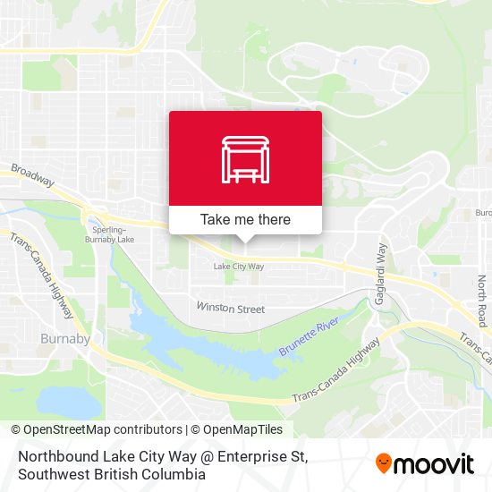 Northbound Lake City Way @ Enterprise St map