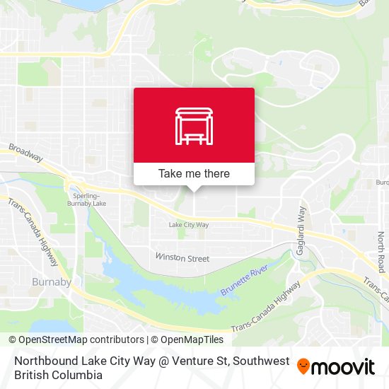 Northbound Lake City Way @ Venture St map