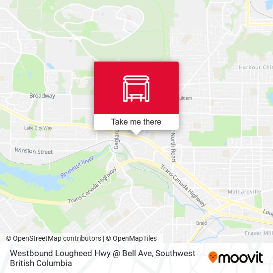 Westbound Lougheed Hwy @ Bell Ave map
