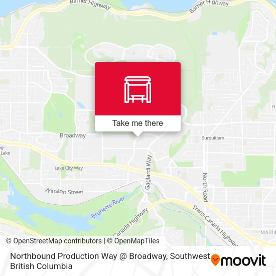 Northbound Production Way @ Broadway map