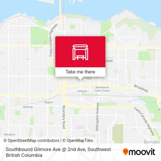 Southbound Gilmore Ave @ 2nd Ave map