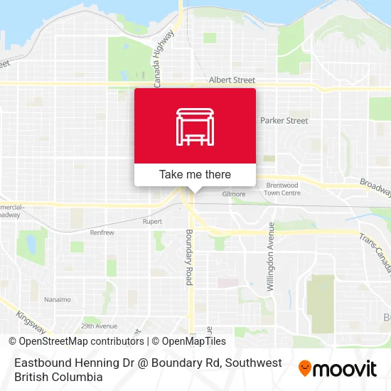 Eastbound Henning Dr @ Boundary Rd plan