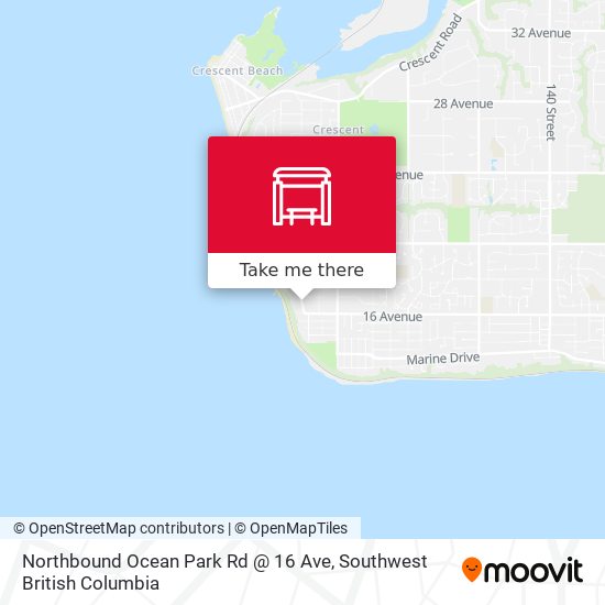 Northbound Ocean Park Rd @ 16 Ave map