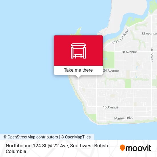 Northbound 124 St @ 22 Ave map