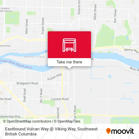 Eastbound Vulcan Way @ Viking Way map