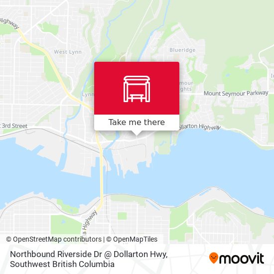 Northbound Riverside Dr @ Dollarton Hwy map