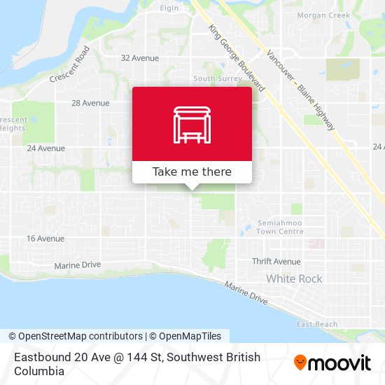 Eastbound 20 Ave @ 144 St map