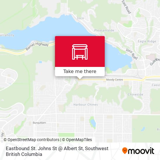 Eastbound St. Johns St @ Albert St map