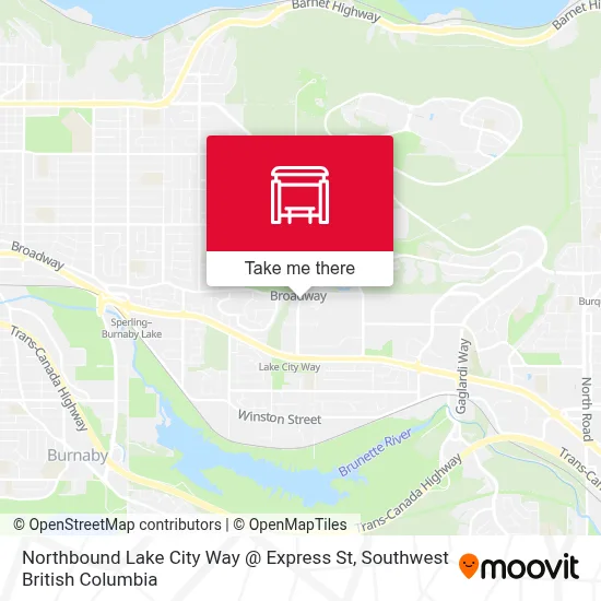 Northbound Lake City Way @ Express St map
