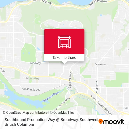 Southbound Production Way @ Broadway map