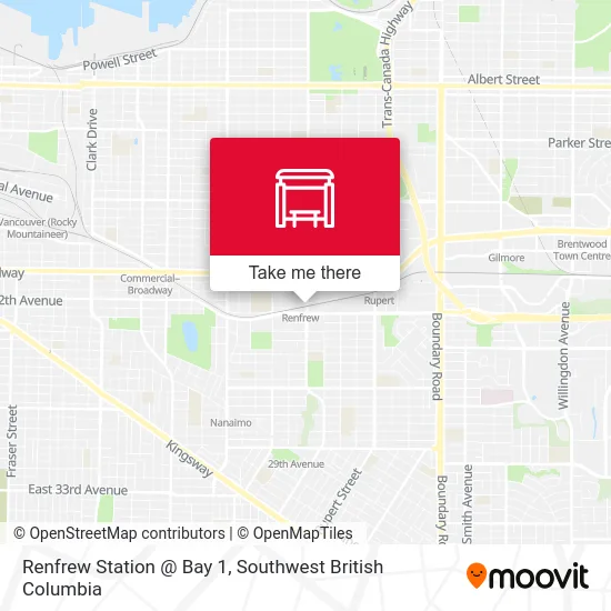 Renfrew Station @ Bay 1 map