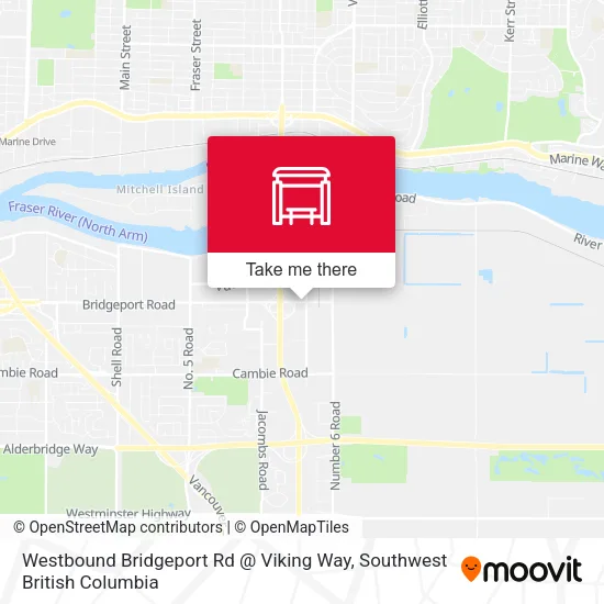 Westbound Bridgeport Rd @ Viking Way map