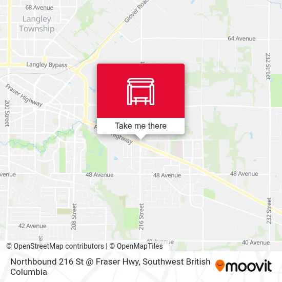 Northbound 216 St @ Fraser Hwy map