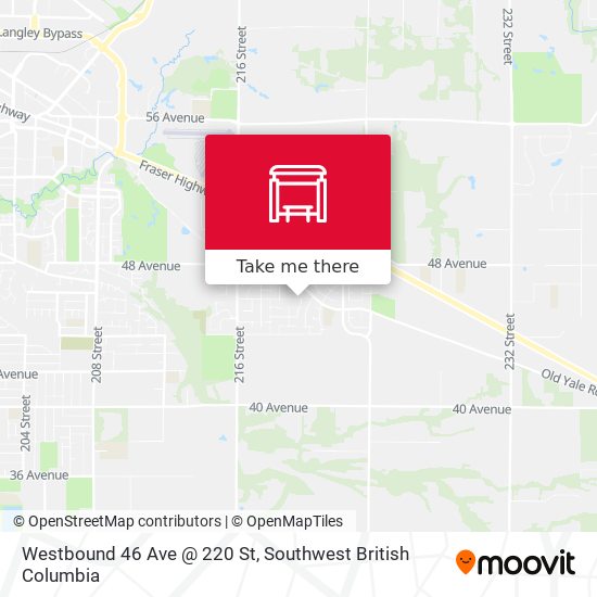 Westbound 46 Ave @ 220 St map