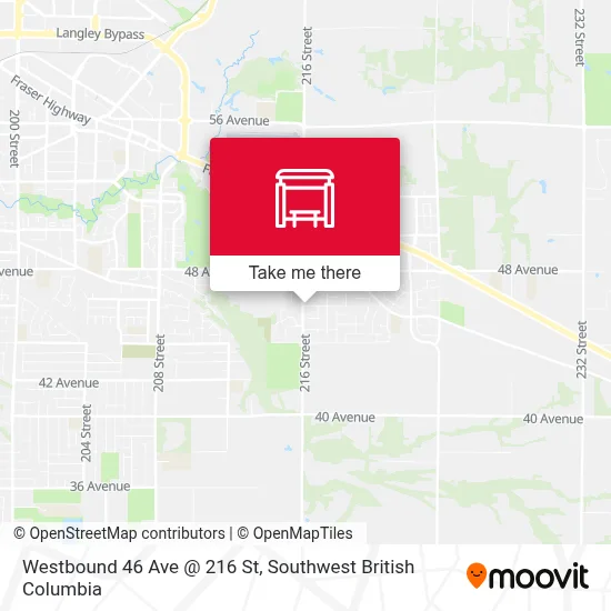 Westbound 46 Ave @ 216 St map