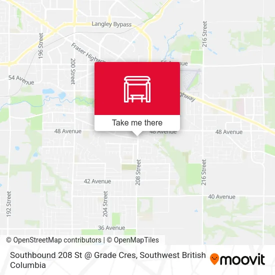 Southbound 208 St @ Grade Cres plan