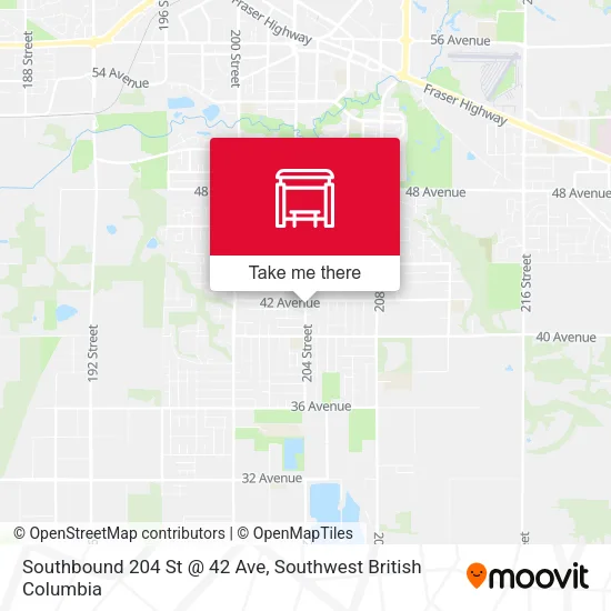 Southbound 204 St @ 42 Ave map