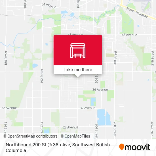Northbound 200 St @ 38a Ave map
