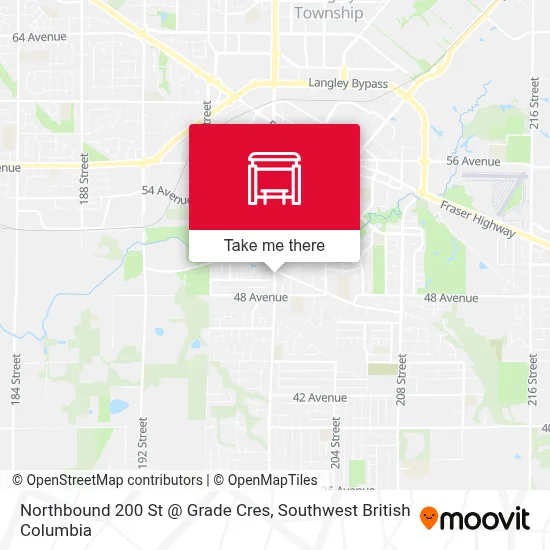 Northbound 200 St @ Grade Cres map