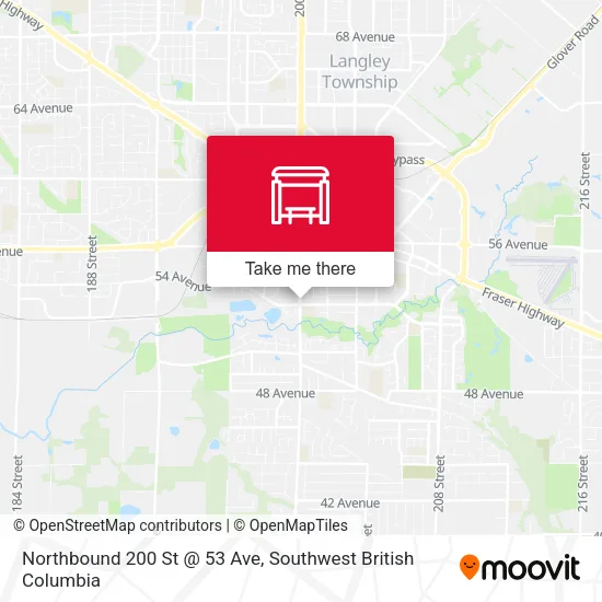 Northbound 200 St @ 53 Ave plan