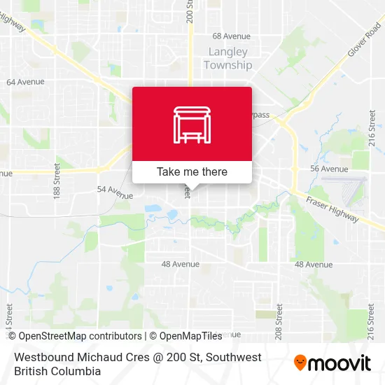 Westbound Michaud Cres @ 200 St map