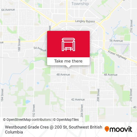 Westbound Grade Cres @ 200 St map