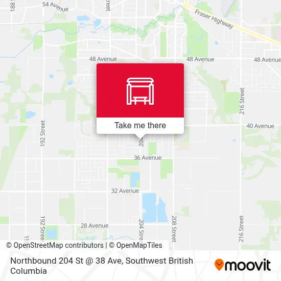 Northbound 204 St @ 38 Ave map