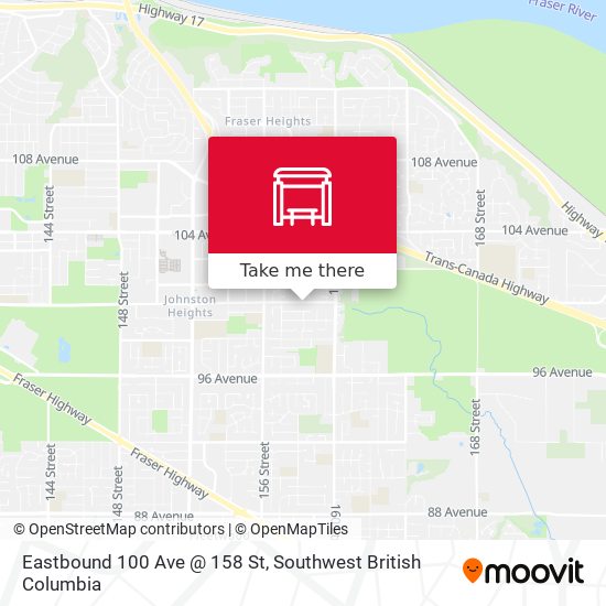 Eastbound 100 Ave @ 158 St map