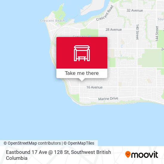 Eastbound 17 Ave @ 128 St map