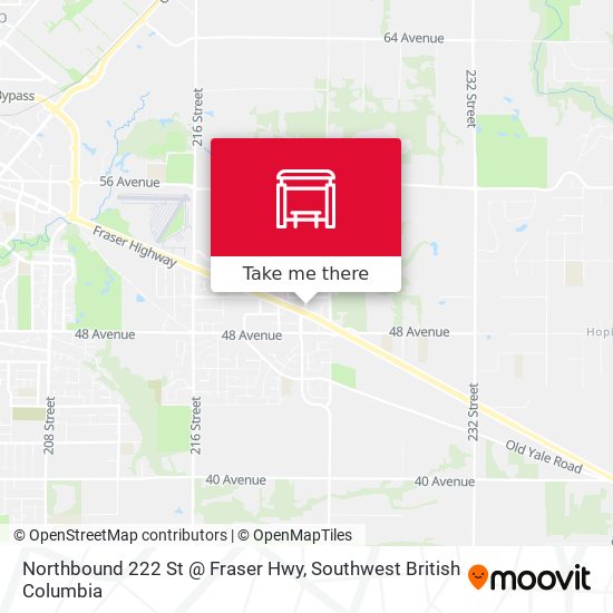 Northbound 222 St @ Fraser Hwy map