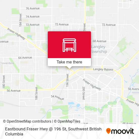Eastbound Fraser Hwy @ 196 St map