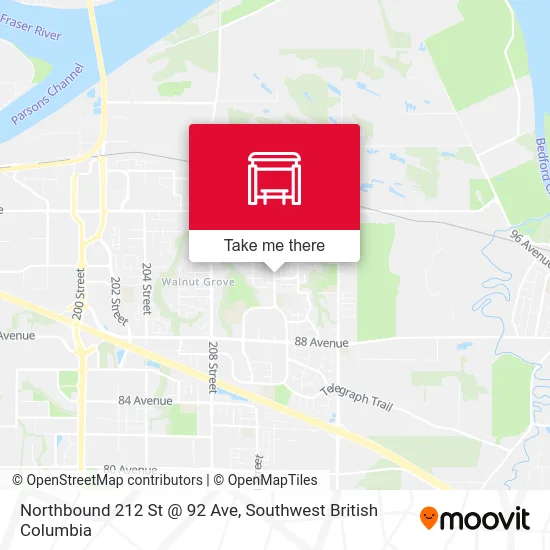 Northbound 212 St @ 92 Ave map