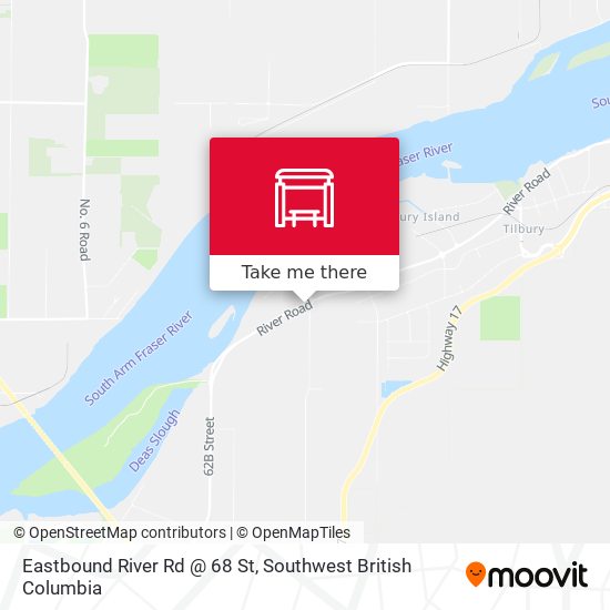 Eastbound River Rd @ 68 St map