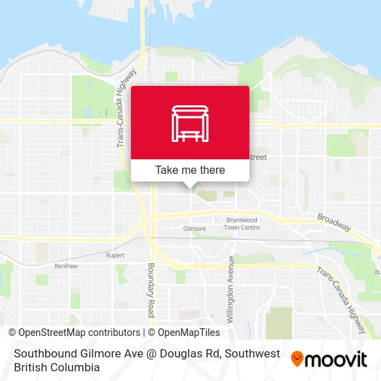 Southbound Gilmore Ave @ Douglas Rd map