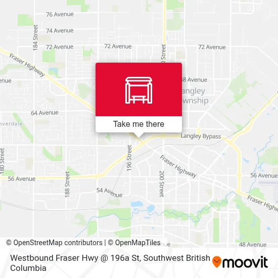 Westbound Fraser Hwy @ 196a St map