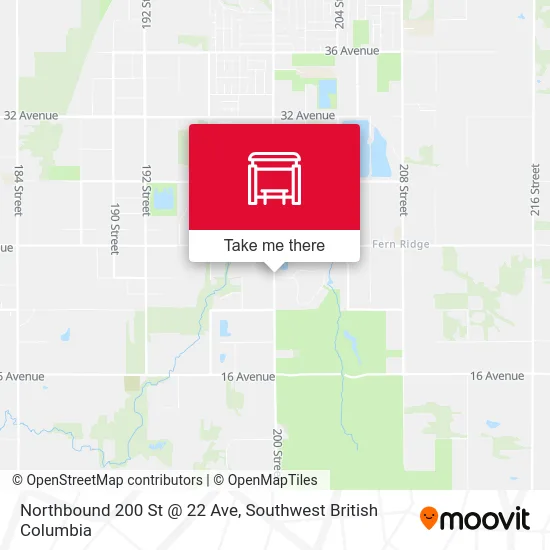 Northbound 200 St @ 22 Ave map