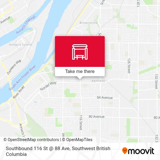Southbound 116 St @ 88 Ave map