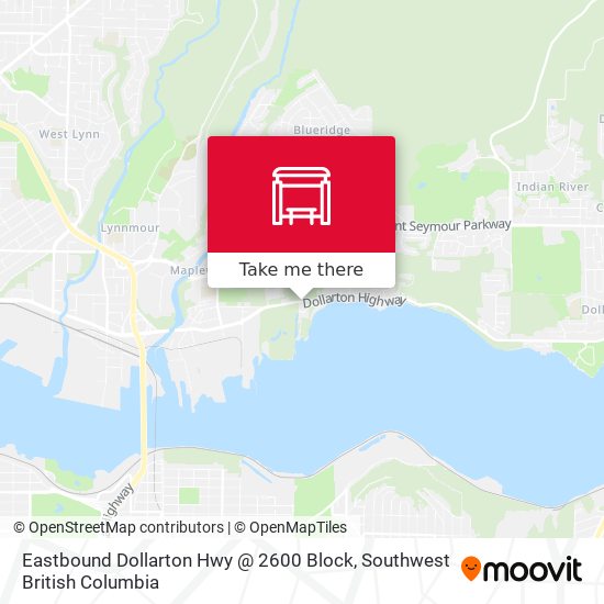 Eastbound Dollarton Hwy @ 2600 Block map