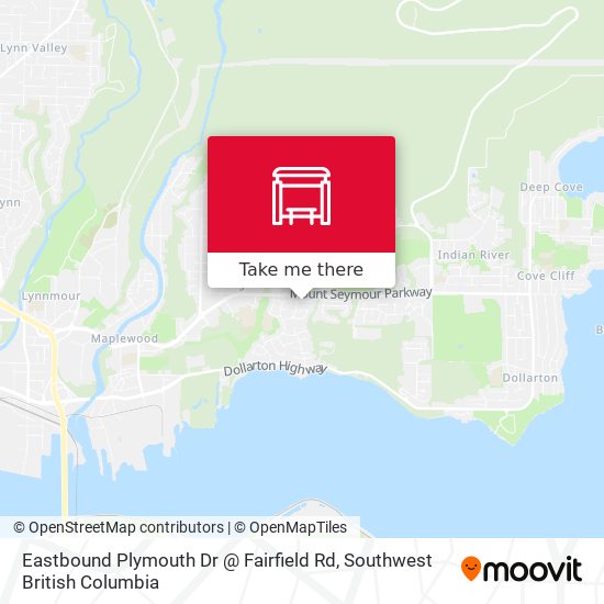 Eastbound Plymouth Dr @ Fairfield Rd map