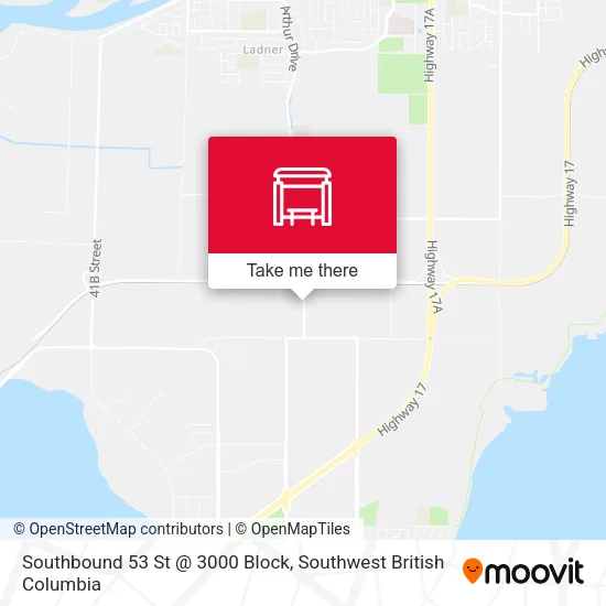 Southbound 53 St @ 3000 Block map