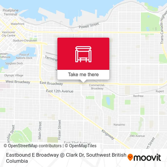 Eastbound E Broadway @ Clark Dr map